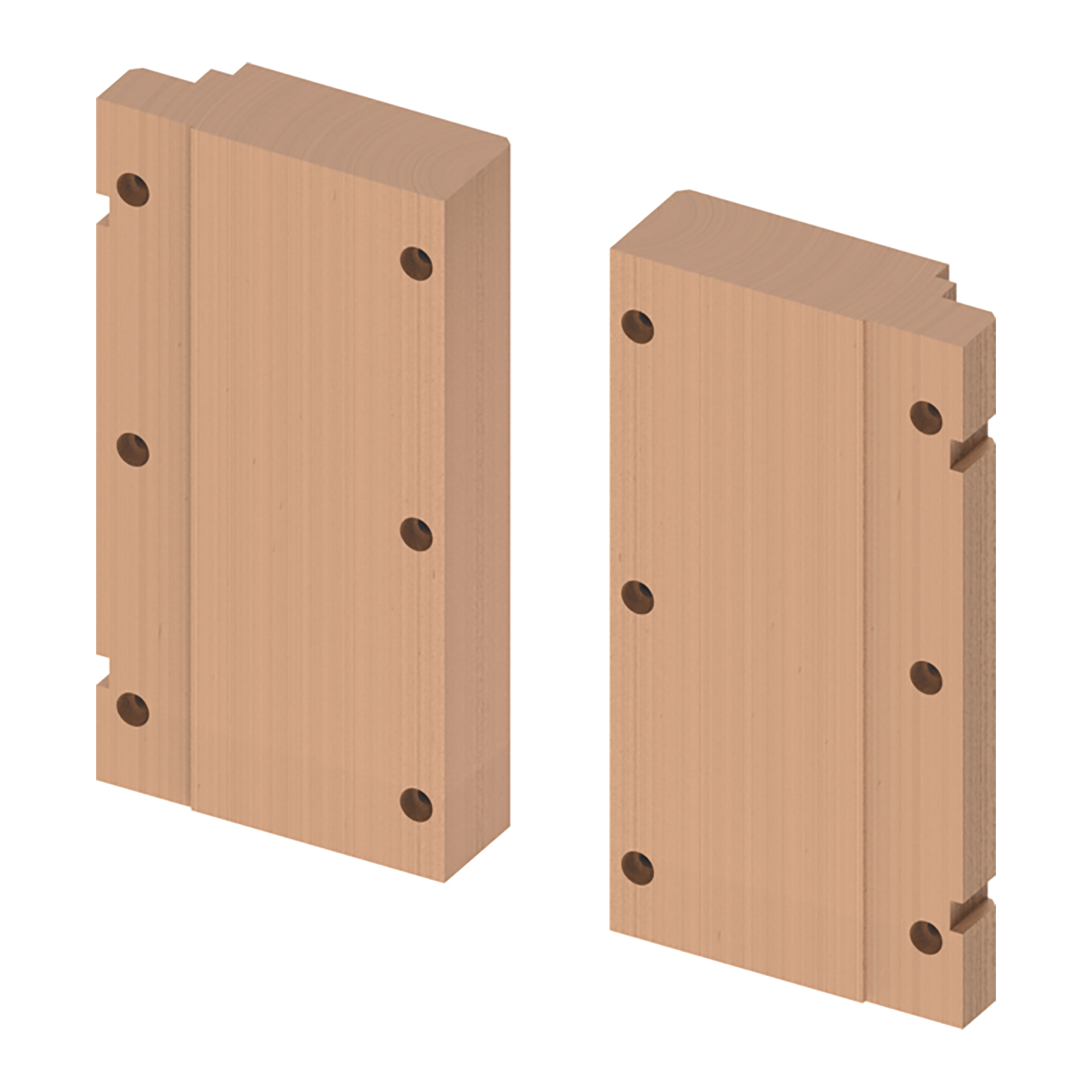 9042008.jpg Teceprofil Houtplatenset Voor Bevestiging Van Opklapbare Steunbeugels - Image 1