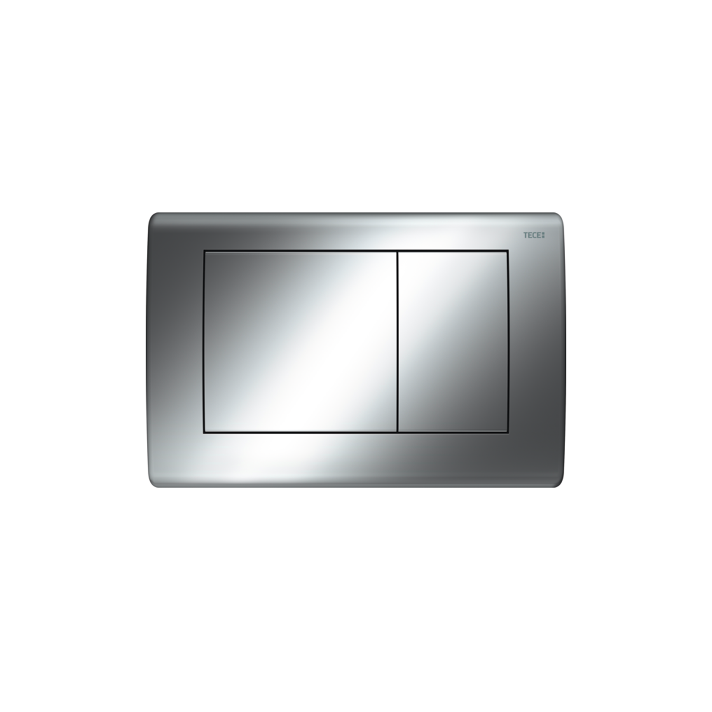9240321.png PLAQUE DE DÉCLENCHEMENT WC TECEPLANUS, DOUBLE TOUCHES, CHROMÉ BRILLANT - Image 1