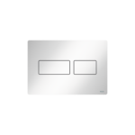 PLAQUE DE DÉCLENCHEMENT WC TECESOLID, DOUBLE TOUCHES, BLANC BRILLANT