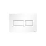 PLAQUE DE DÉCLENCHEMENT WC TECESOLID, DOUBLE TOUCHES, BLANC MAT