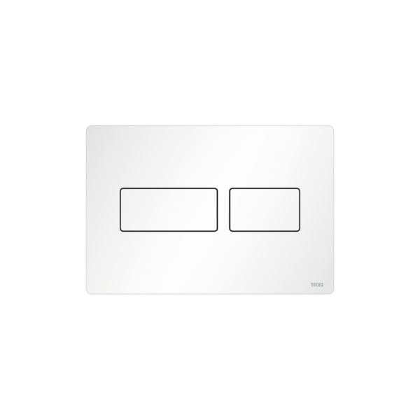 Plaque De Déclenchement Wc Tecesolid, Double Touches, Blanc Mat