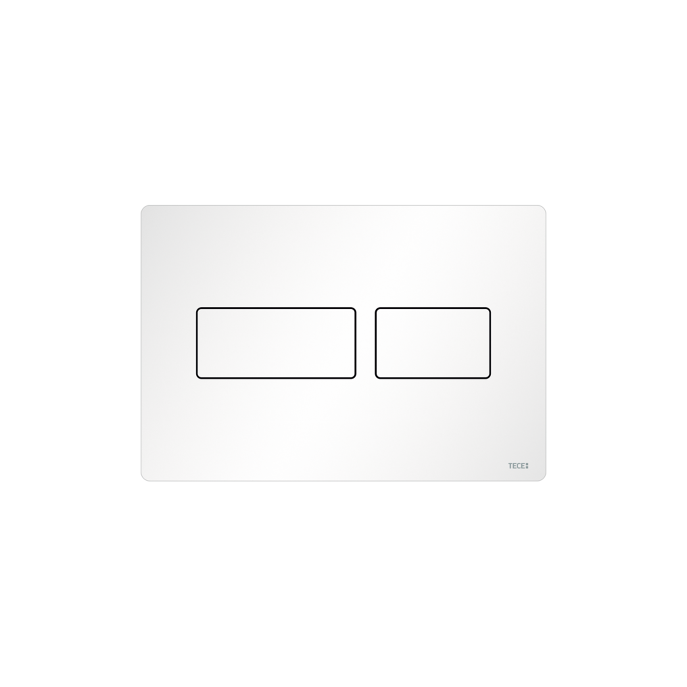 9240433.png PLAQUE DE DÉCLENCHEMENT WC TECESOLID, DOUBLE TOUCHES, BLANC MAT - Image 1