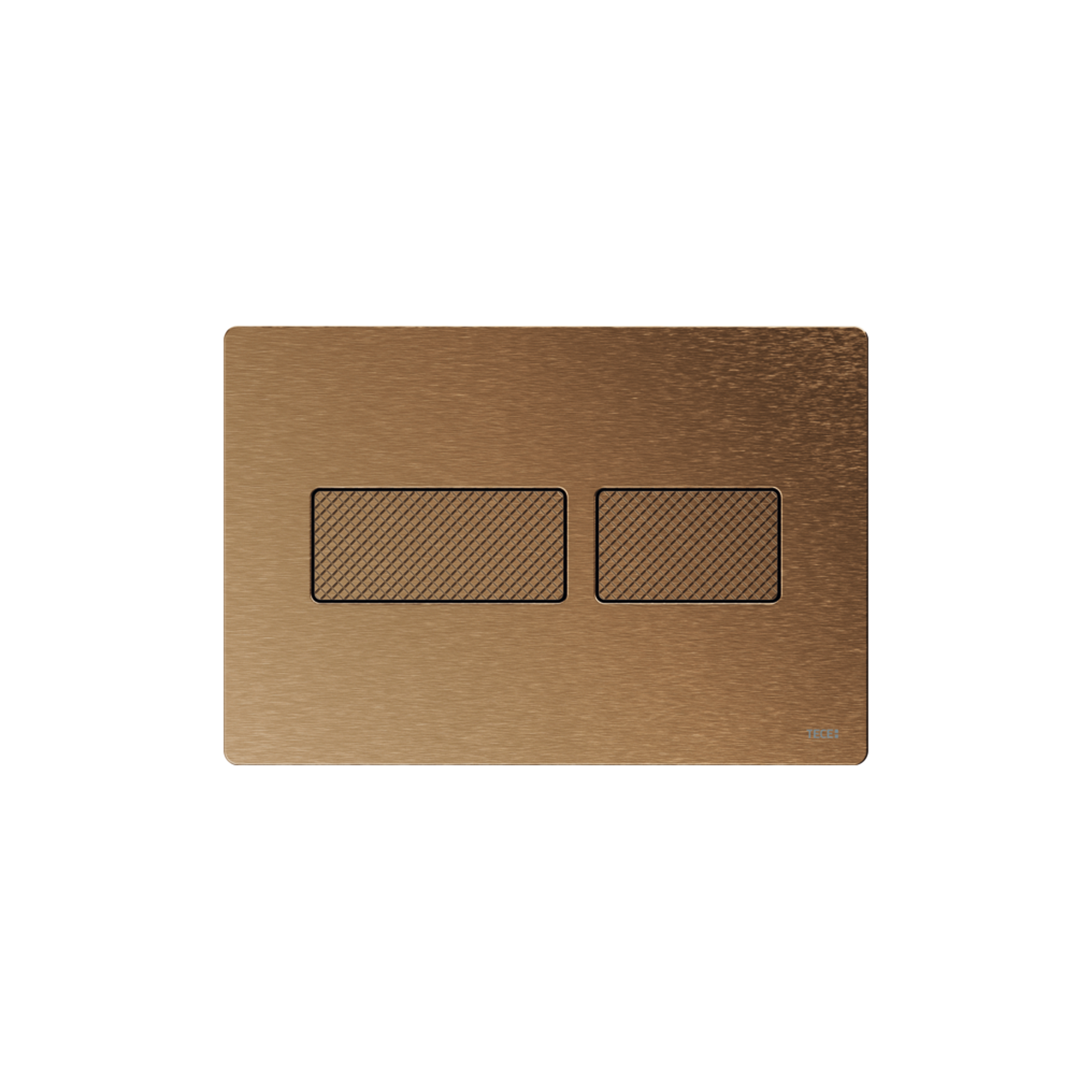 9240435-1.png Tecesolid Wc-Bedieningsplaat Voor Duospoeltechniek, Geborsteld Brons Met Ruitstructuur - Afbeelding 1