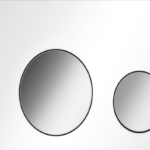 TECELOOP PLAQUE DE DÉCLENCHEMENT WC -DOUBLE CHASSE - SYNTHÉTIQUE - BLANC BRILLANT / NOIR BRILLANT