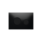 Plaque De Déclenchement Wc Teceloop, Double Touches, Verre Noir, Touches Noires