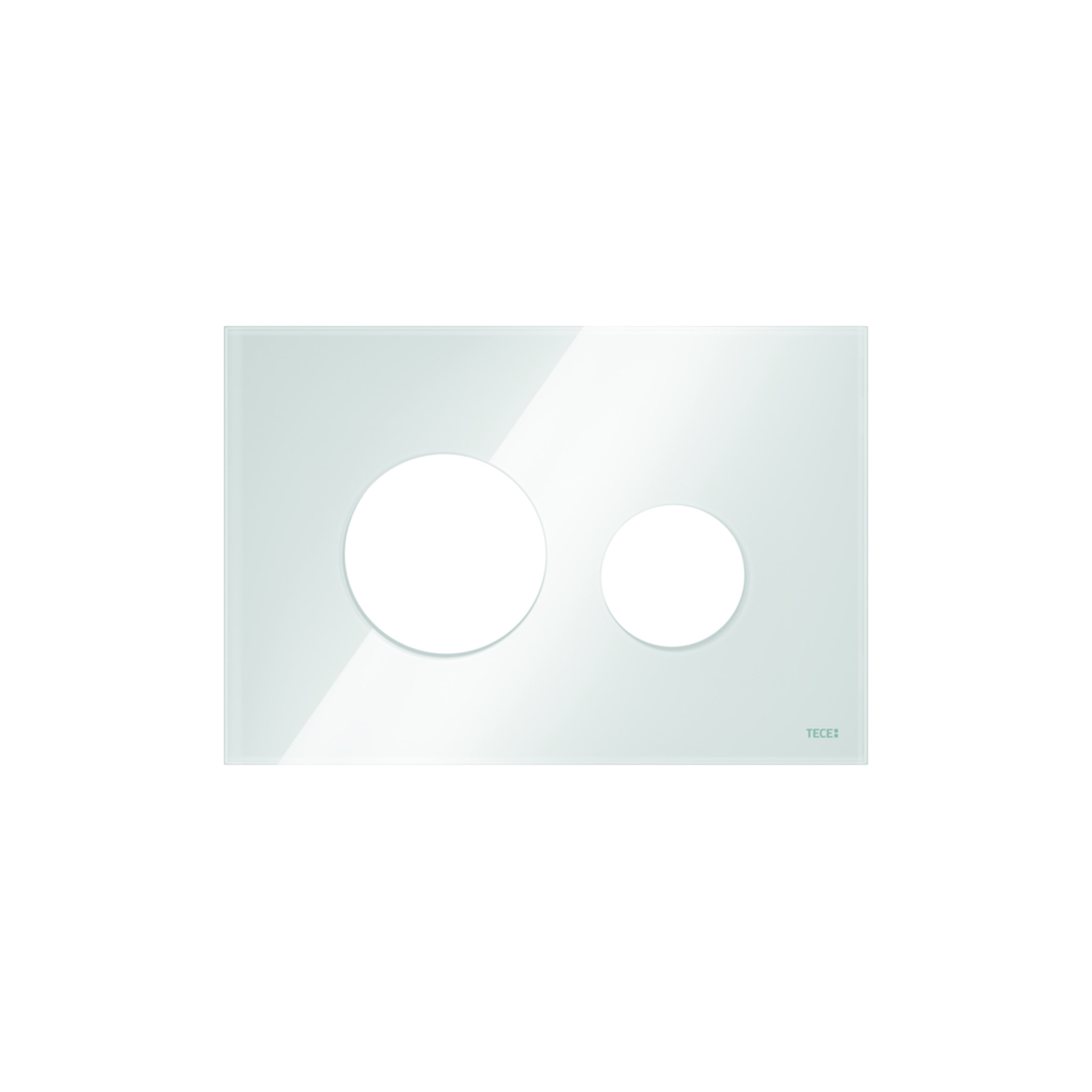 9240671.png FAÇADE TECELOOP POUR PLAQUE DE DÉCLENCHEMENT WC, VERRE BLANC - Image 1