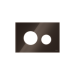 Teceloop Frontplaat Voor Wc-Bedieningsplaat, Glas Koffiebruin