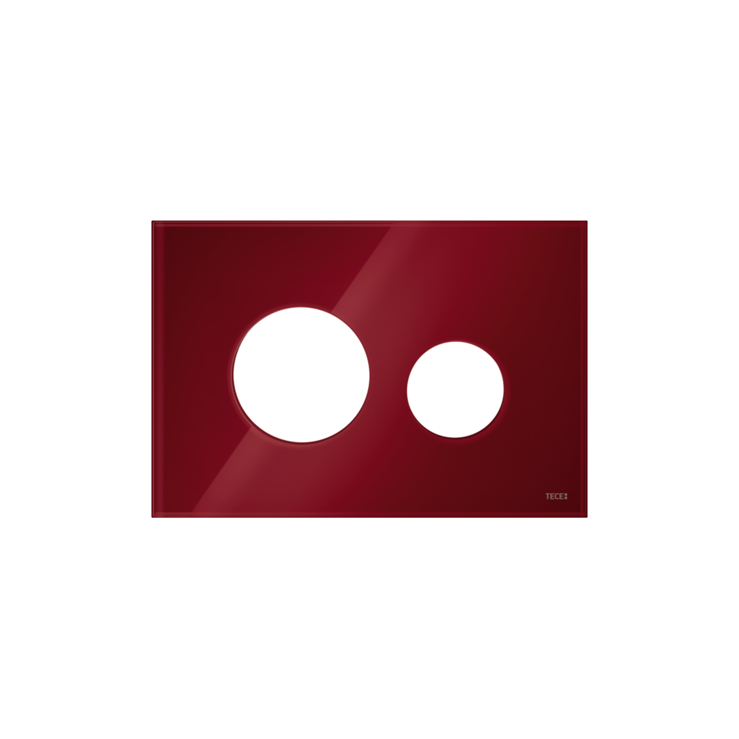 9240679.png FAÇADE TECELOOP POUR PLAQUE DE DÉCLENCHEMENT WC, VERRE ROUGE RUBIS - Image 1