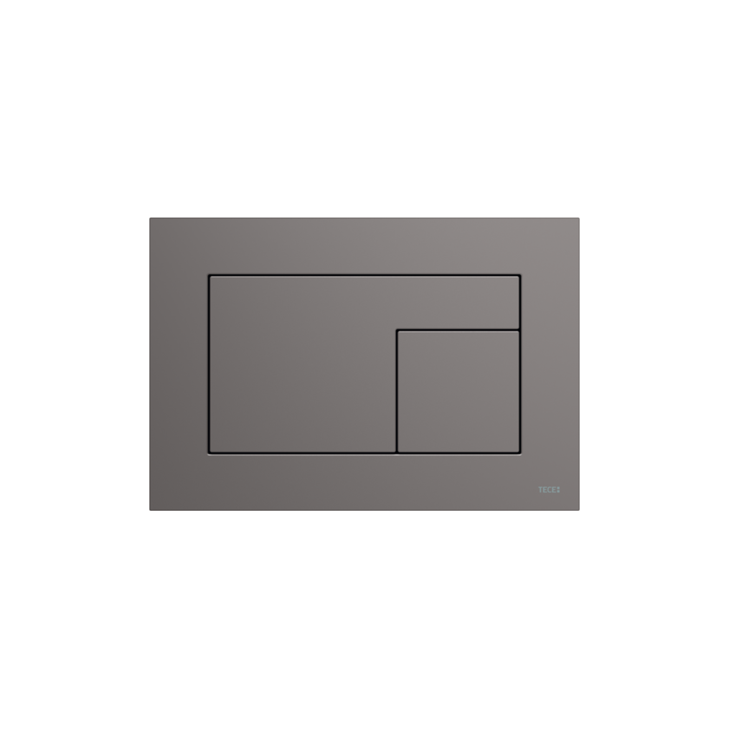 9240731-1.png Tecevelvet Wc-Bedieningsplaat Voor Duospoeltechniek, Antraciet - Afbeelding 1