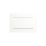 PLAQUE DE DÉCLENCHEMENT WC TECEVELVET, DOUBLE TOUCHES, BLANC