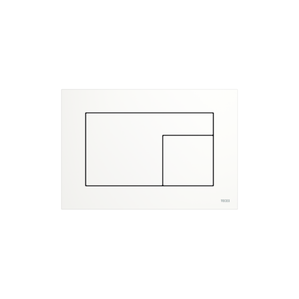 PLAQUE DE DÉCLENCHEMENT WC TECEVELVET, DOUBLE TOUCHES, BLANC