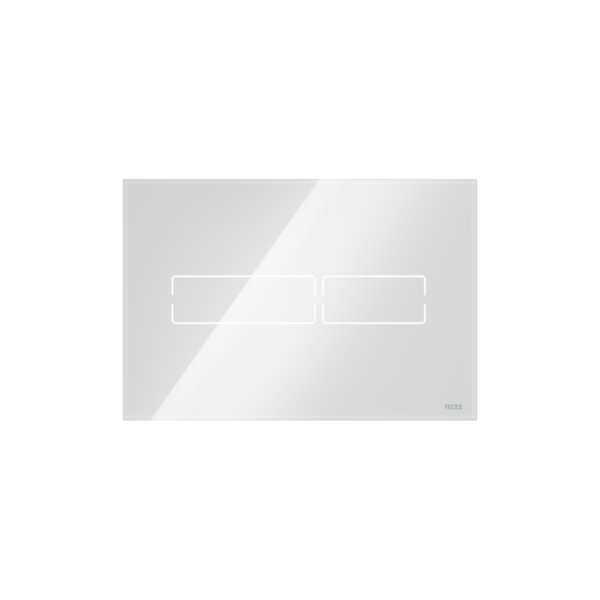 Tecelux Mini, Plaque De Declenchement Avec Commande Tactile Electronique Verre Blanc