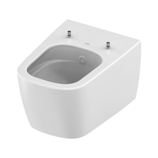 Wc Suspendu Teceneo Avec Bidet - Avec Robinet De Bidet - Eau Froide - 54 Cm - Blanc Brillant