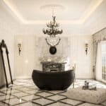 ADONIS  BAIGNOIRE ACRYLIQUE AUTOPORTANTE (190X96X82CM) - NOIR MAT - Image 4