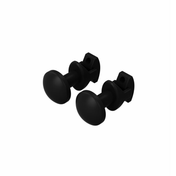 Hdd Knop Zwart/Zwart (Prijs Per 2 Stuks)