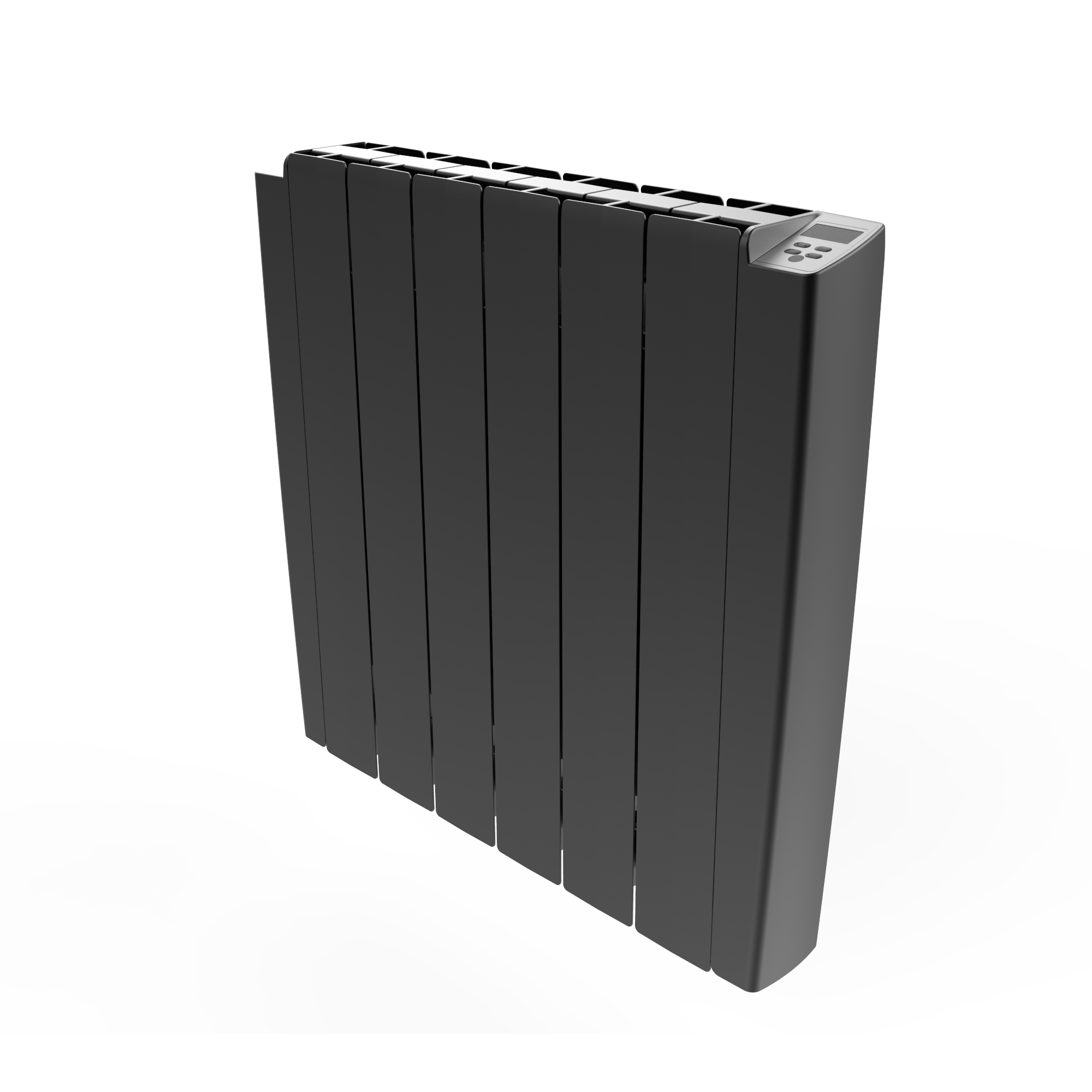 ALUGE002.jpg Elektrische Radiator Wand Aluminium Met Stekker En Afstandsbediening Antraciet Grijs 2000w - 580x1080mm - Afbeelding 1