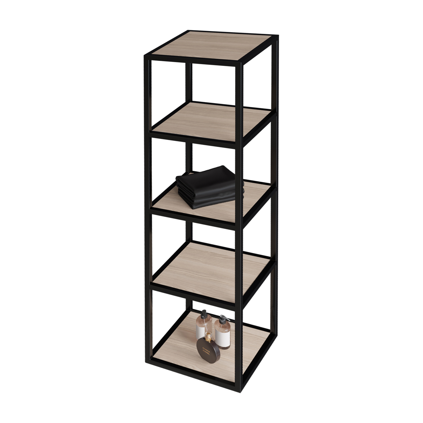 BDA135.SHP_.07-6.jpg ALONI SHARP MEUBLE COLONNE (30X35X135CM) - NOISETTE - Image 1