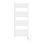 Belrad Elektrische Handdoekdroger - Met Digitale, Programeerbare Thermostaat - Aansluiting Rechts - 700w - 1200x500 Mm - Wit