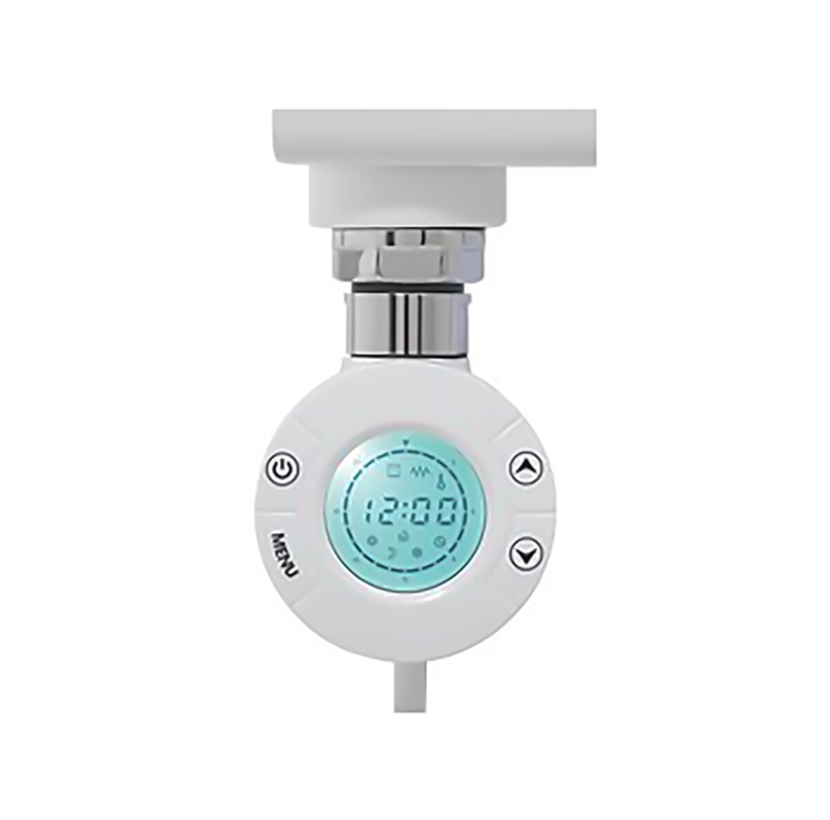 BELRAD SÈCHE-SERVIETTES ÉLECTRIQUE – AVEC THERMOSTAT NUMÉRIQUE PROGRAMMABLE – RACCORD À DROITE – 700W – 1600X500 MM – BLANC - Image 2