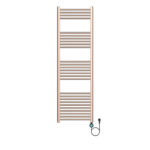 Belrad Sèche-Serviettes Électrique – Avec Thermostat Numérique Programmable – Smart Wifi - Raccord À Droite – 700w – 1600x500 Mm – Cuivre Brossé