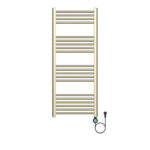 Belrad Elektrische Handdoekdroger - Met Digitale, Programeerbare Thermostaat - Smart Wifi - Aansluiting Rechts - 700w - 1200x500 Mm - Geborsteld Goud