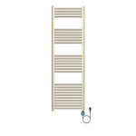 Belrad Sèche-Serviettes Électrique – Avec Thermostat Numérique Programmable – Smart Wifi - Raccord À Droite – 700w – 1600x500 Mm – Or Brossé