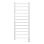 Belrad Elektrische Handdoekdroger - Met Digitale, Programeerbare Thermostaat - Aansluiting Rechts - 413w - 1200x500 Mm - Wit