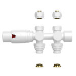 Radiatorklep - Design - Thermostatisch - Wand- En Vloeraansluiting - 1/2" Buitendraadx16/2 M30 - Glanzend Wit