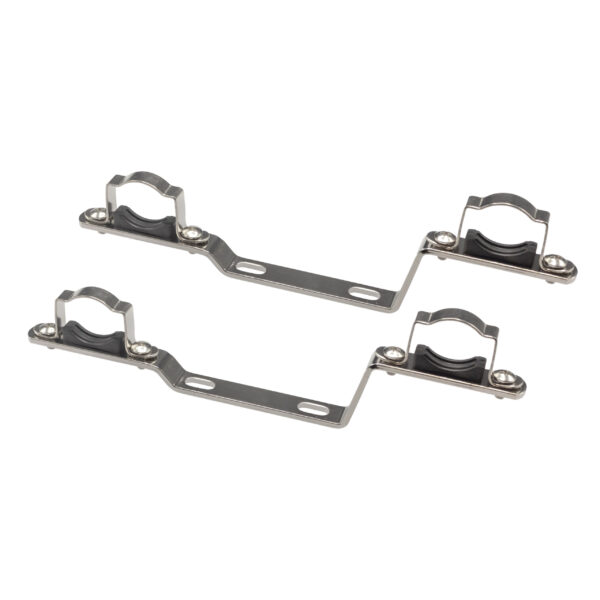 Fixation Double Pour Collecteur Laiton Nickelã‰ 1" 2pcs/Set