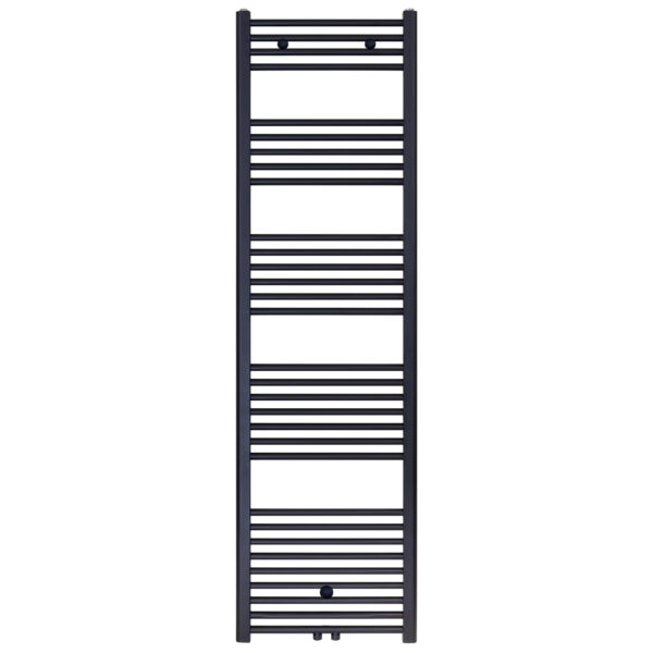 Belrad Handdoekradiator - Links-Rechts/Centrum Aansluiting - 821 Watt - 1800x500cm - Mat Zwart