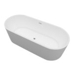 Baignoire Autoportante Aloni Bauci - Solid Surface - 170x80x58,5 Cm - Blanc Mat