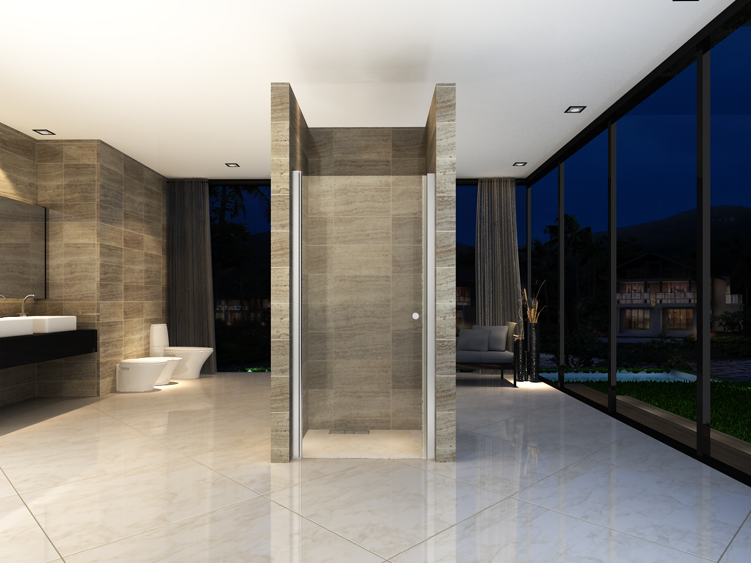 Aloni Porte De Douche En Niche 6mm (77-81x190cm)