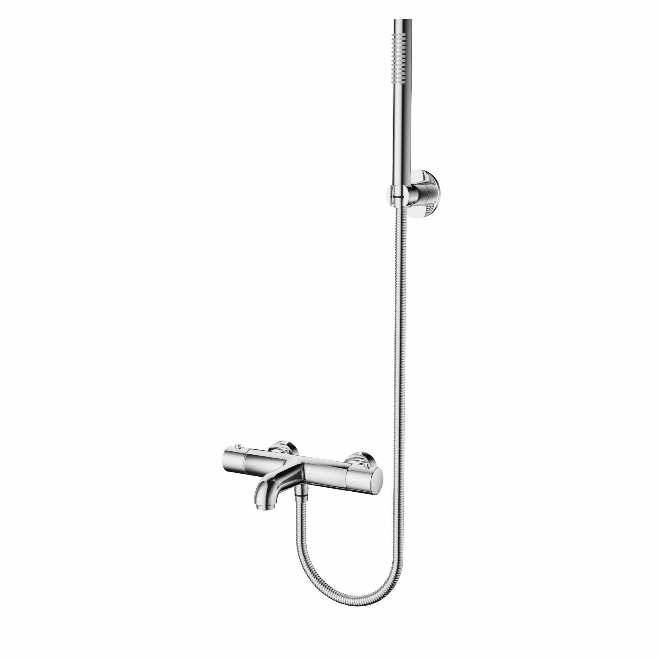 CR6004-6C-7.jpg ALONI MITIGEUR BAIN ET DE DOUCHE - THERMOSTATIQUE - AVEC FLEXIBLE DE DOUCHE 150 CM, POMME DE DOUCHE ET SUPPORT MURAL - CHROME - Image 1