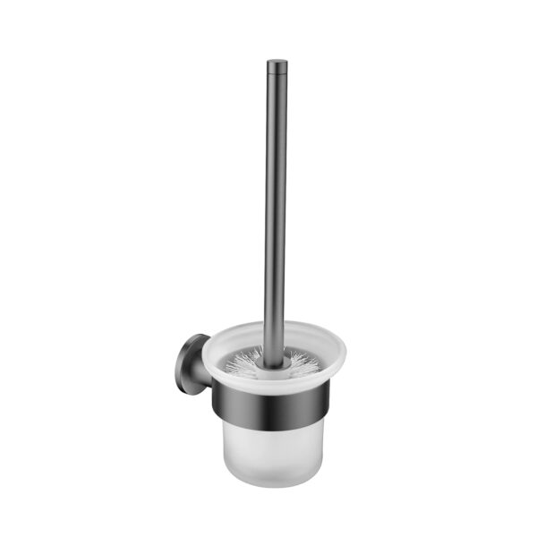 Brosse De Toilette Aloni Avec Support – Pot En Verre – Gunmetal