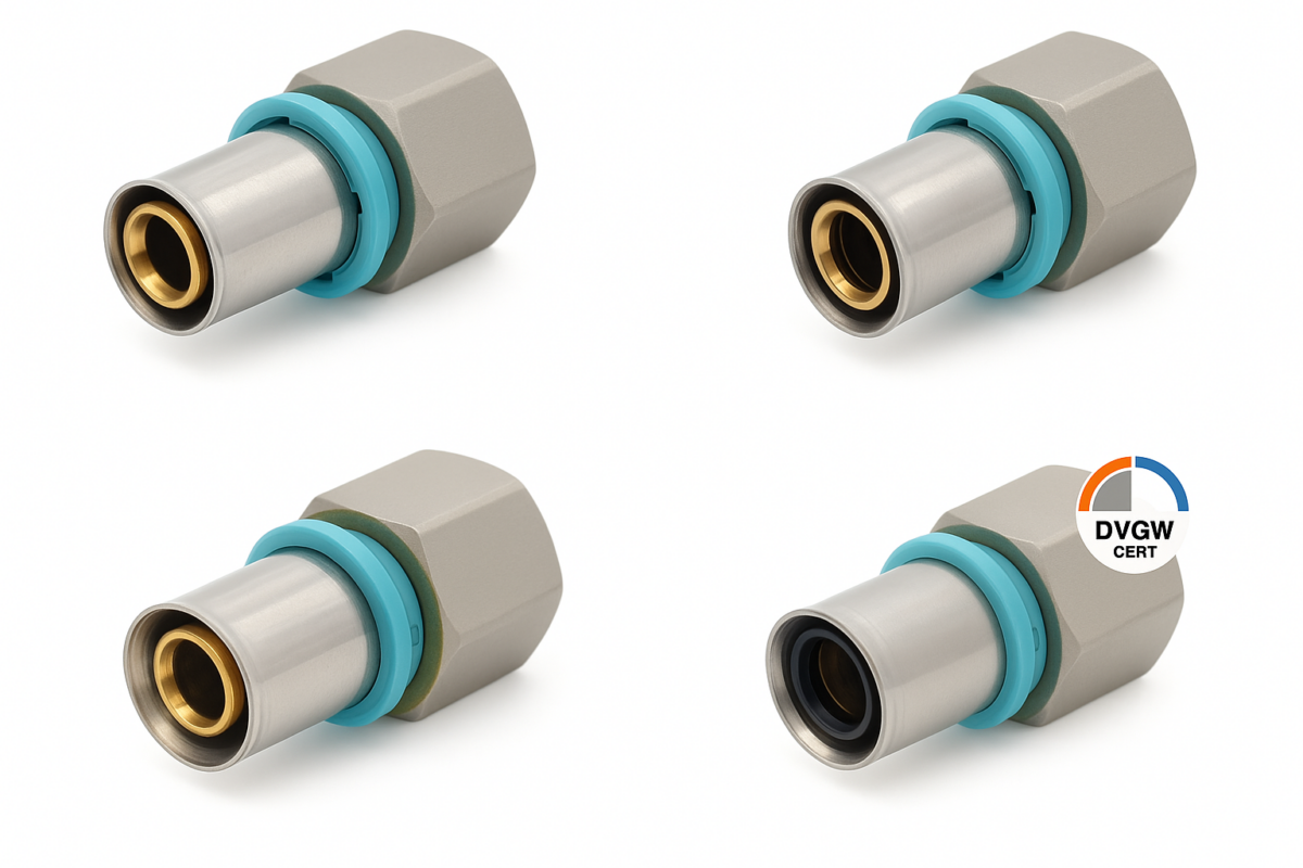 Erfu Straight Female Multi-Layer Crimp Fitting 26 Mm X 3/4f-V Â Dvgw Certified, Multi-Profile U/H/Th - Image 2