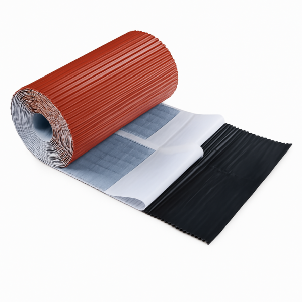 Self-Adhesive Lead Substitute Brick Red Ral 8004 | 30 Cm X 5 M Flashing Tape | Premium Aluminium &Amp; Butyl | 3d Structure For Chimney Roofs