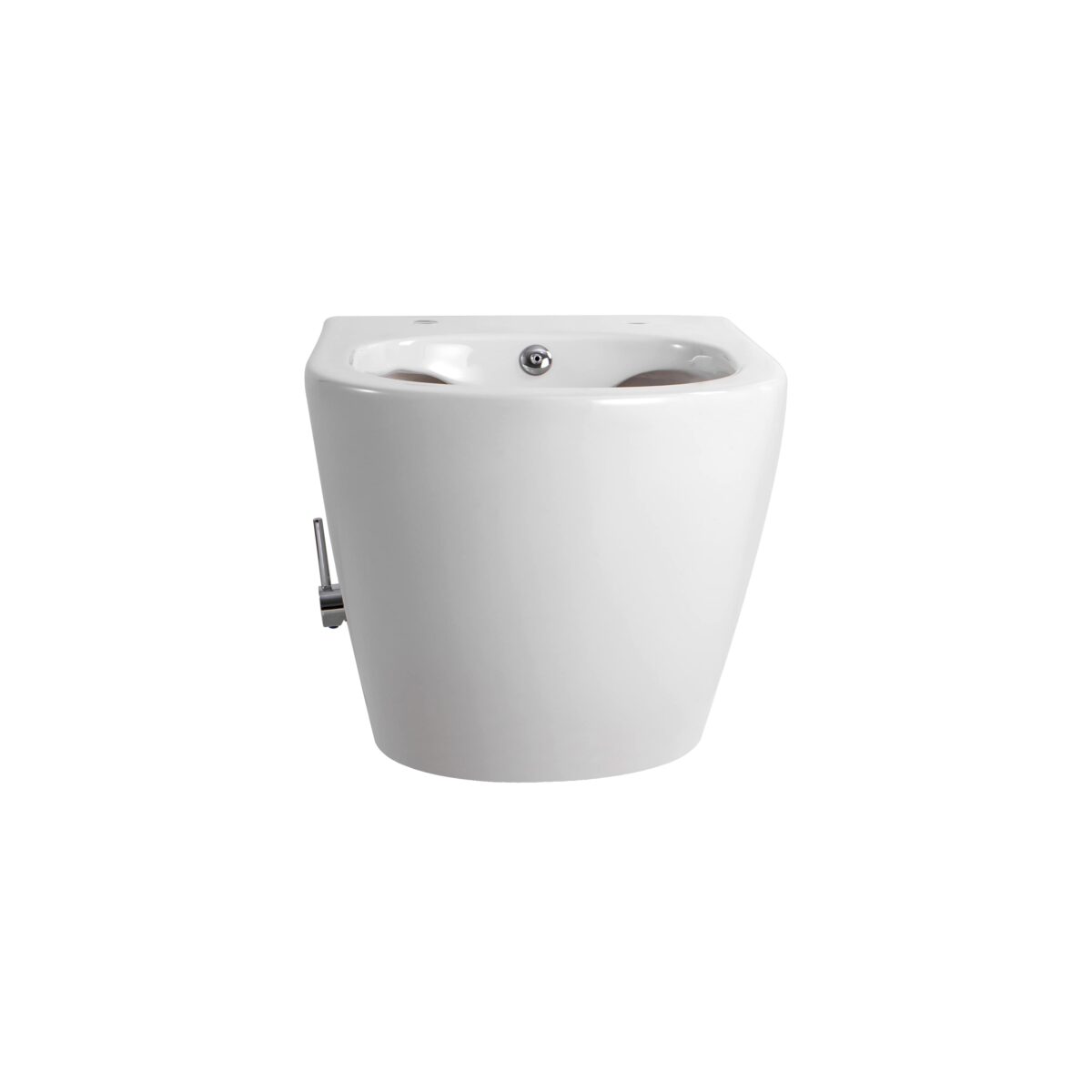 DARLO WC SUSPENDU AVEC BIDET - SANS BRIDE - AVEC ROBINET BIDER EAU FROIDE - SANS ABATTANT - COMPACT 49 CM - BLANC BRILLANT - Image 2