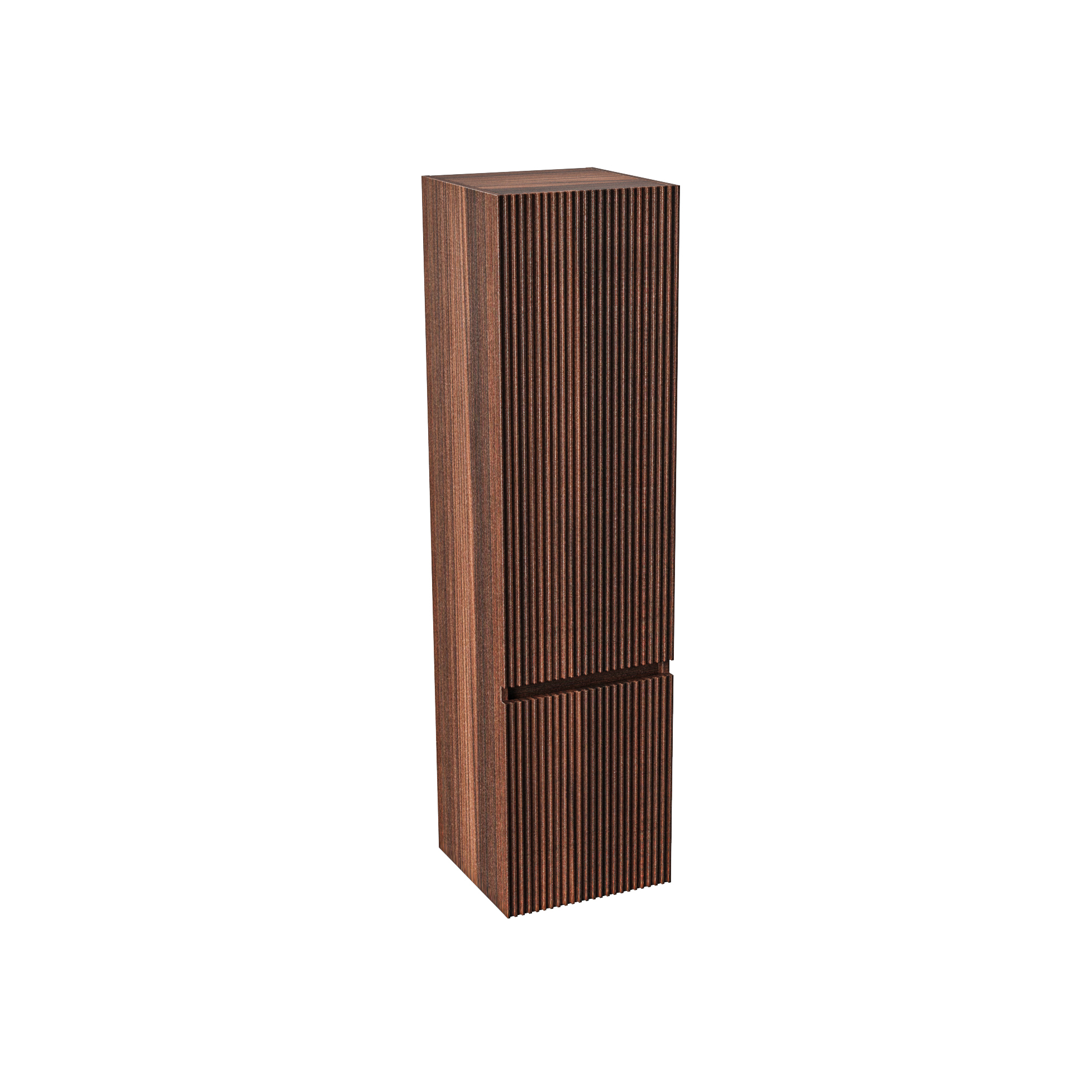 ELA-BD135-7.jpg ALONI ELA COLONNE - 2 PORTES - SANS POIGNEE - SOFT CLOSE - RÉVERSIBLE - 35X135X35 CM - WENGE - Image 1