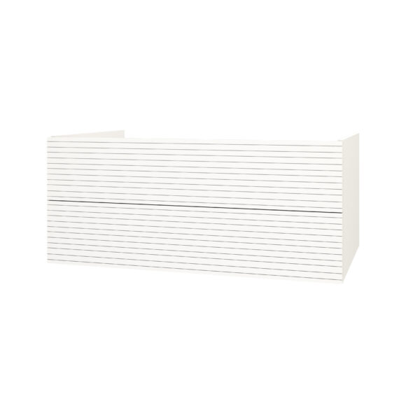 ELITE MEUBLE SOUS-PLAN AVEC RELIEF HORIZONTAL (120CM) - BLANC MAT