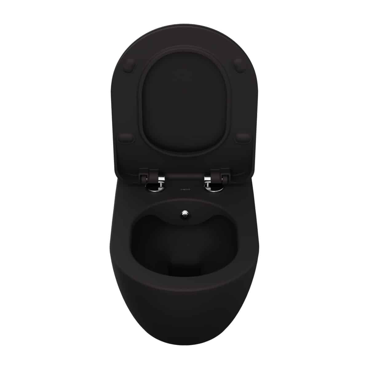 Creavit Free Wall-Hung Toilet With Bidet – Without Seat – Charcoal Black - Afbeelding 2