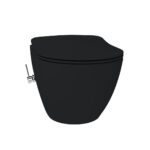Creavit Free Wall-Hung Toilet With Bidet – Rimless – With Bidet Mixer For Hot And Cold Water – Without Seat – Charcoal Black - Afbeelding 2