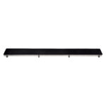 Aloni Glass Grid Shower Drain Black 50cm