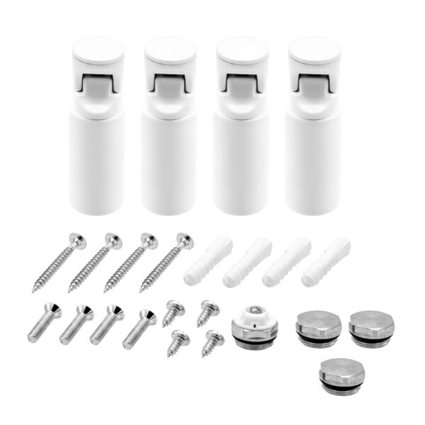 Kit De Montage Sèche-Serviettes - 4 Pcs - Blanc