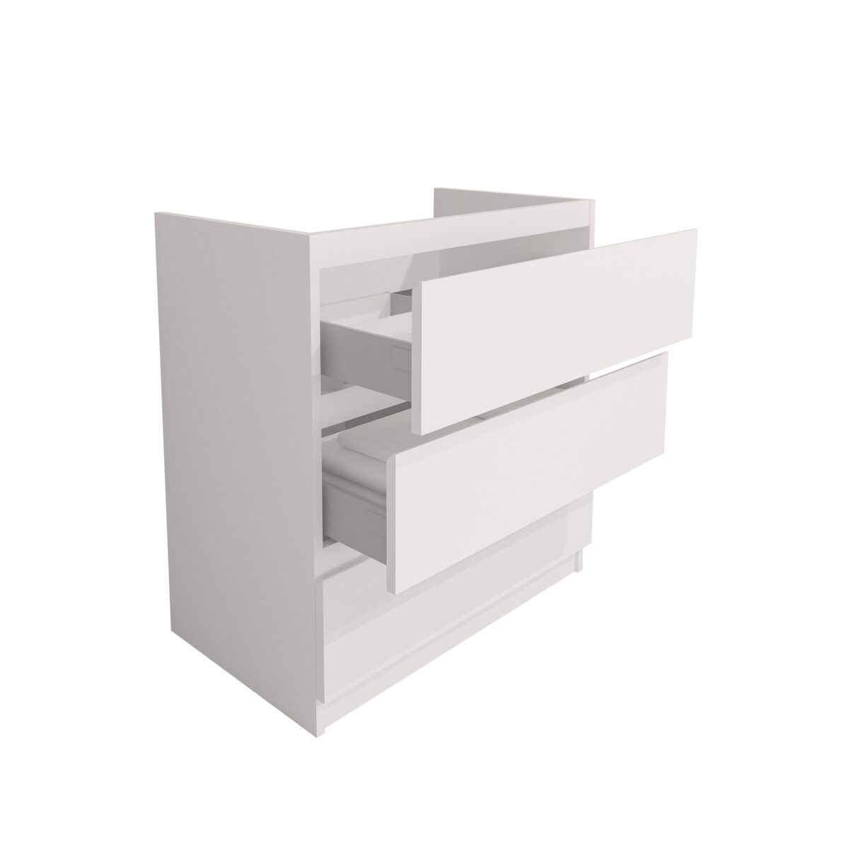 JUPITER MEUBLE SOUS-PLAN (80CM) - BLANC MAT - Image 3