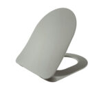 Creavit Duck Abattant Wc - Modèle D - Design Fin - Frein De Chute - Déclipsable - Duroplast - Charnières En Inox - Gris Froid