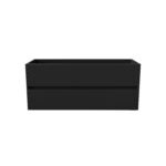 ALONI HAYAT MEUBLE SOUS-VASQUE - 2 TIROIRS - SANS POIGNEE - SOFT CLOSE – 119,5X50X45 CM - NOIR MAT