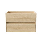 Aloni Hayat Meuble Sous-Vasque - 2 Tiroirs - Sans Poignee - Soft Close – 79,5x50x45 Cm - Chêne