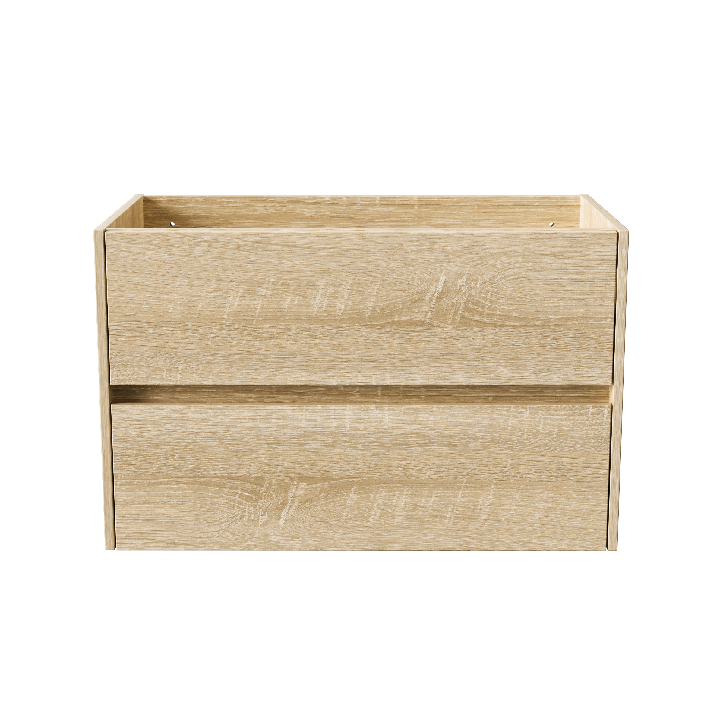 Aloni Hayat Wastafelkast - 2 Laden - Softclose - Greeploos - 79,5x50x45 Cm - Eiken