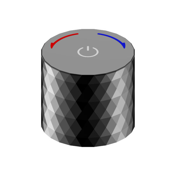 Aloni Flow Bouton-Poussoir Mitigeur Encastré - Noir Brillant