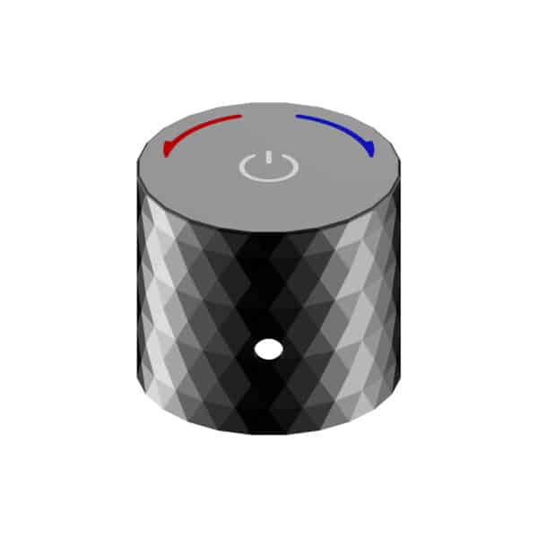 ALONI FLOW BOUTON-POUSSOIR MITIGEUR APPARENT - NOIR BRILLANT